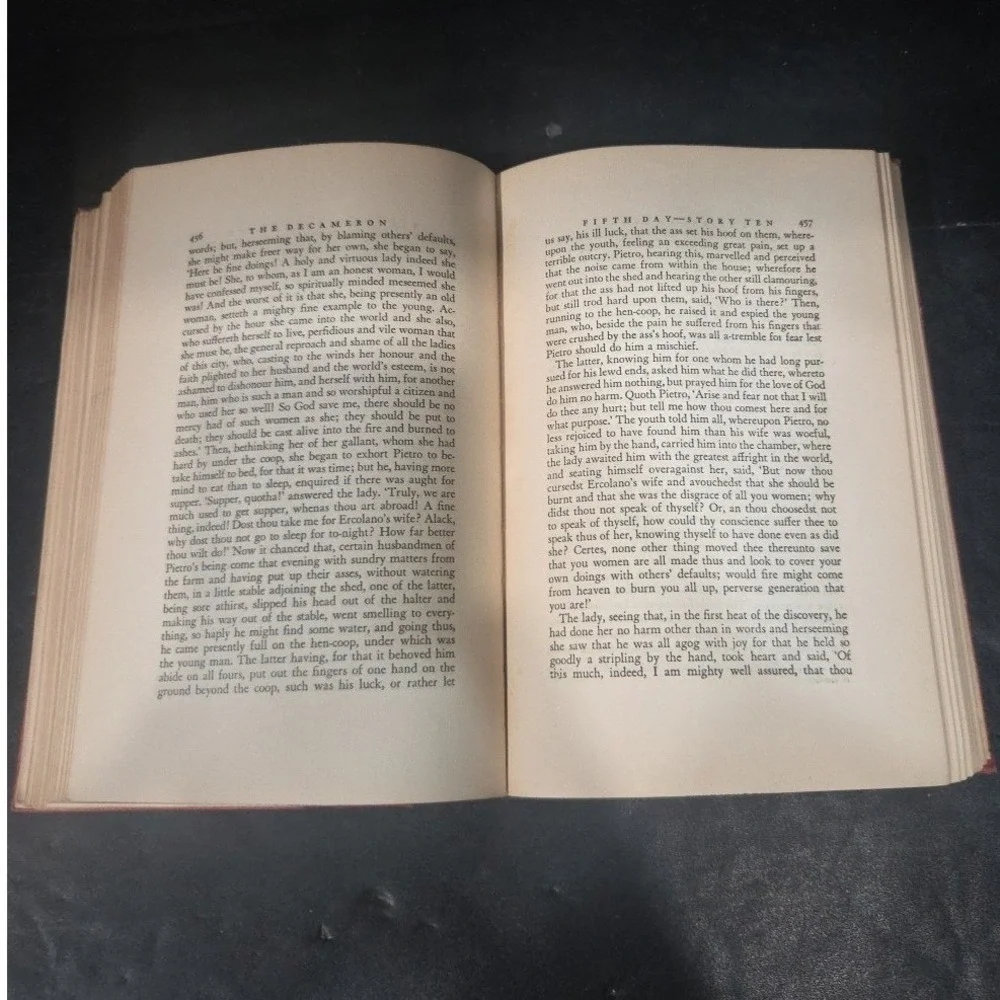 The Decameron Giovanni Boccaccio John Payne Crown Press Vintage Red Hardcover